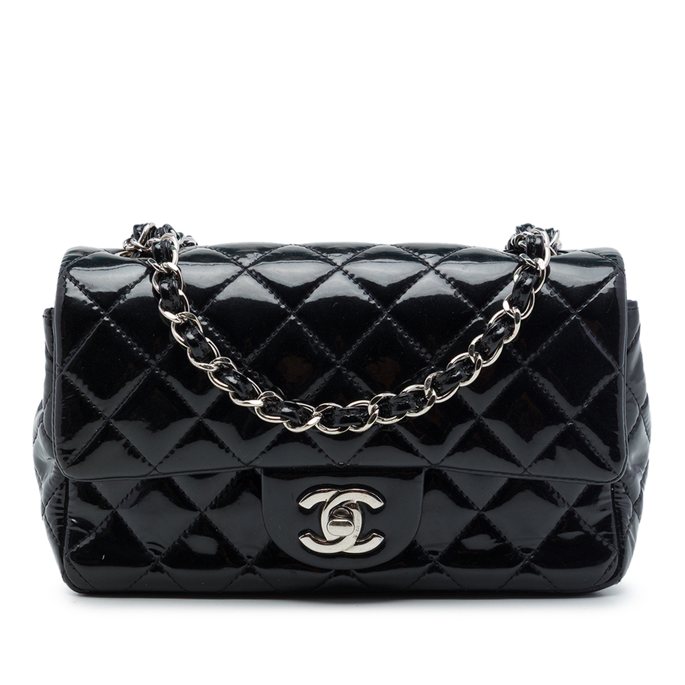 Pre-Loved Chanel Mini Rectangular Classic Patent Single Flap